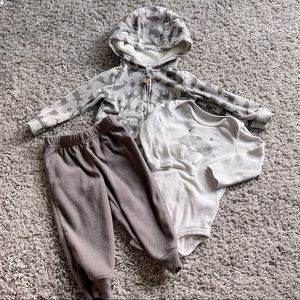 12 Month Baby Boy Walrus Fleece Outfit